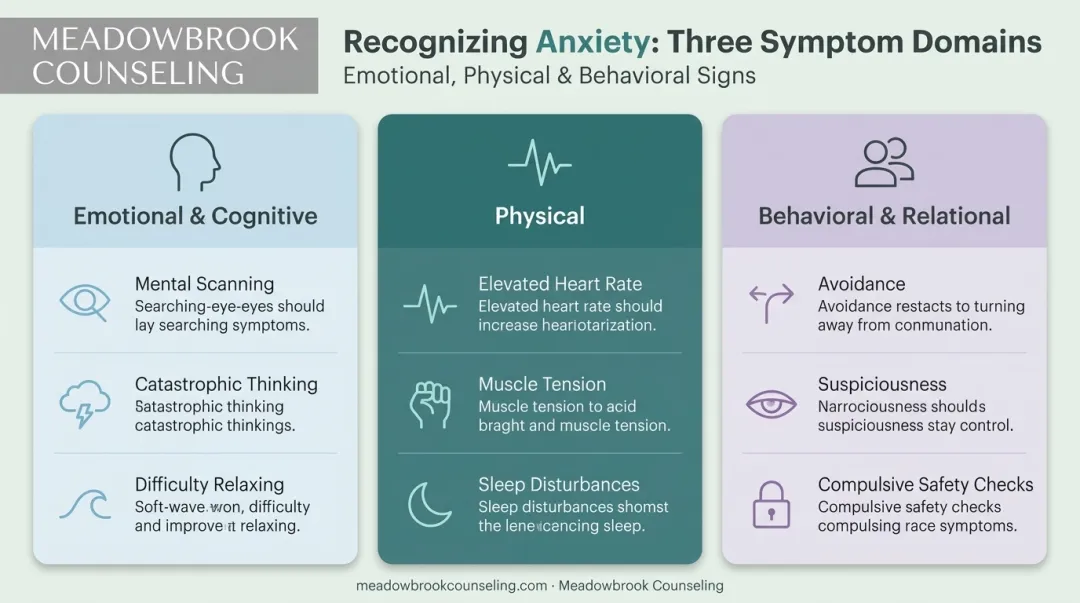 Three domains of hypervigilance symptoms: emotional physical and behavioral signs