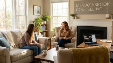 Meadowbrook Counseling therapist meeting with client in office setting