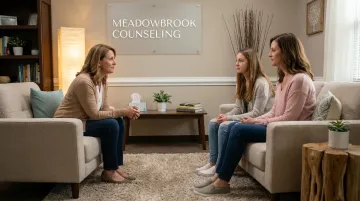 Teen therapy session at Meadowbrook Counseling with licensed family therapist