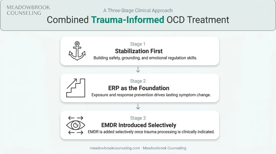 Three-step combined EMDR and ERP treatment sequence for trauma-linked OCD