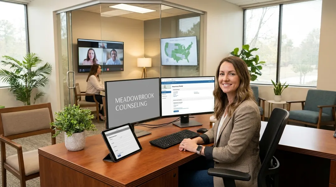 Meadowbrook Counseling therapist matching insurance and telehealth support