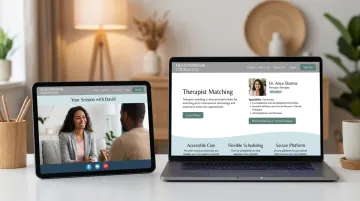 Meadowbrook Counseling therapist matching and telehealth session interface