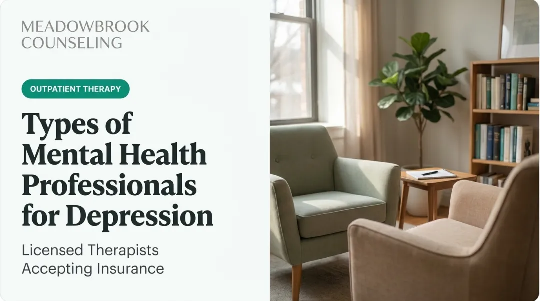 Types of Mental Health Professionals for Depression