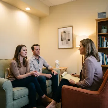Couple in relationship counseling session