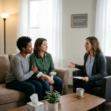 LGBTQ couple in a counseling session