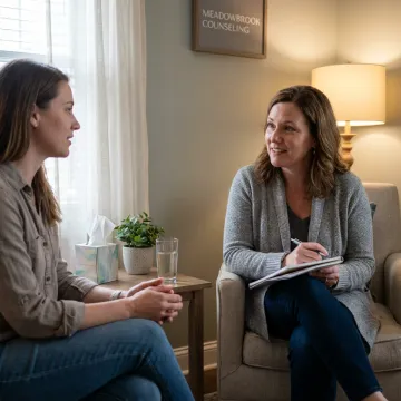 Self-esteem therapy session with counselor