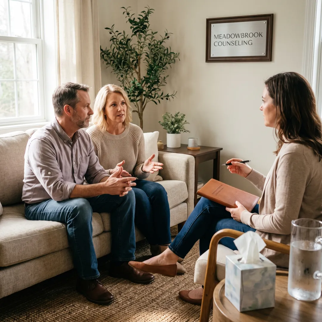 Couples therapy session for depression support