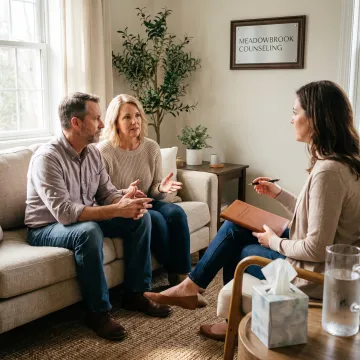 Couples therapy session for depression support