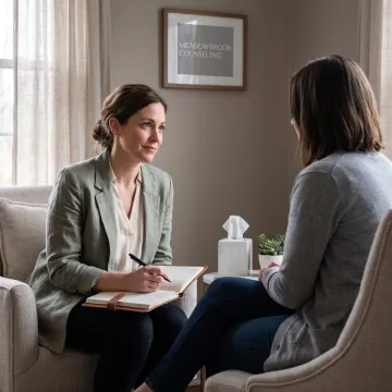 Therapist listening during an individual counseling session