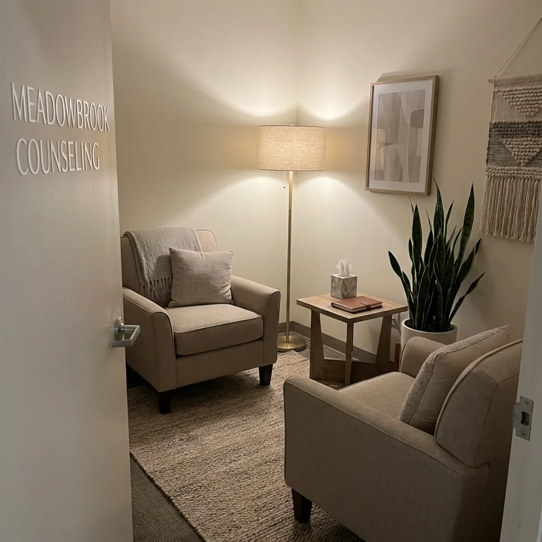 Comfortable therapy office for OCD and anxiety treatment