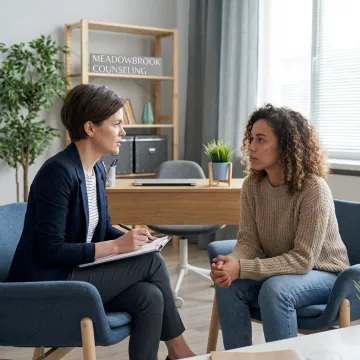 Young adult in a calm therapy session