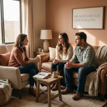 Calm therapy office for anxiety treatment