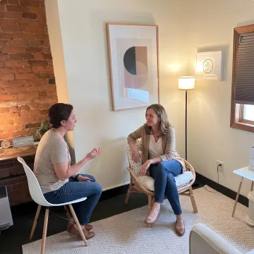Therapist providing compassionate behavioral health support