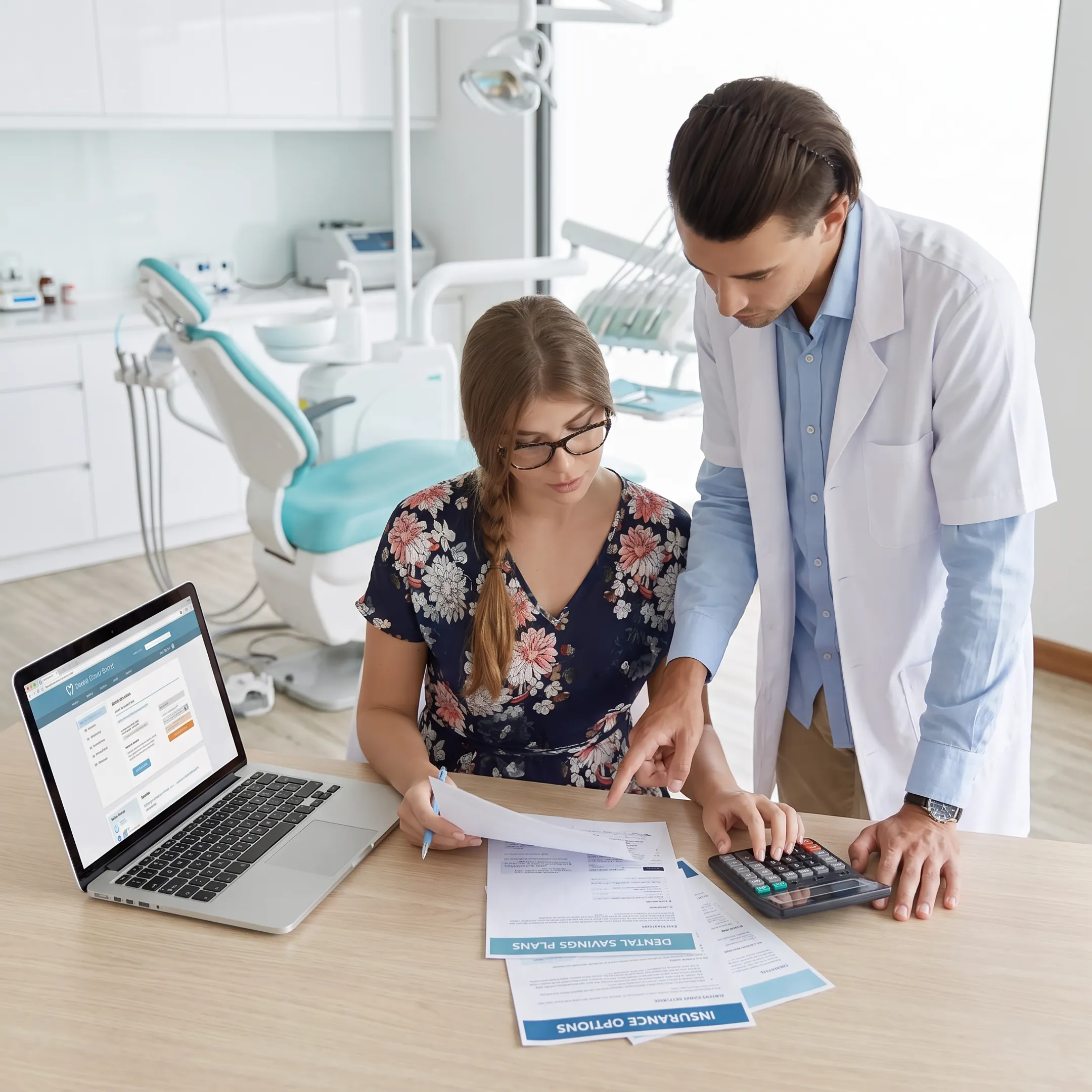 Patient discussing discounted dental care options with a provider