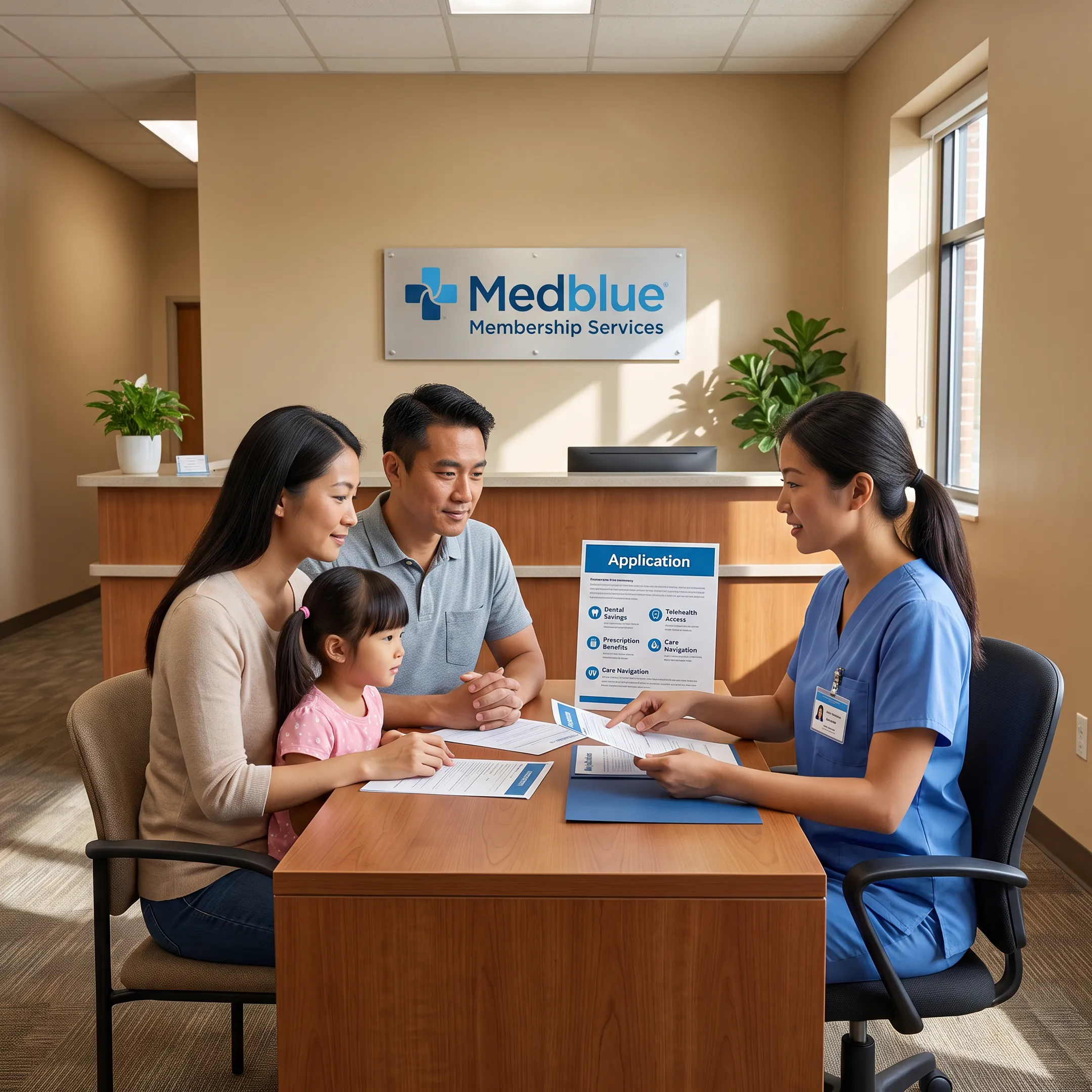 Healthcare member reviewing dental savings and care benefits with a support representative