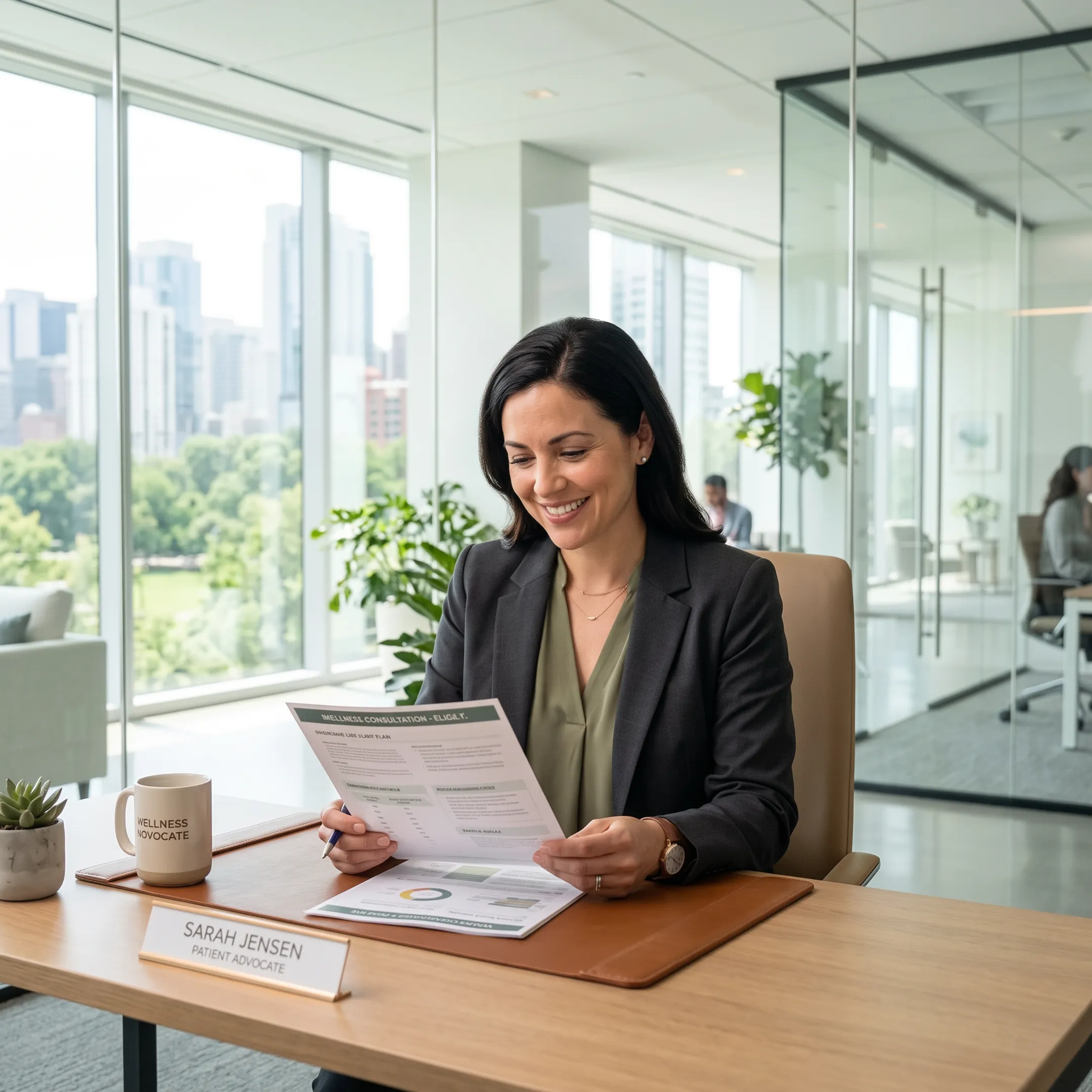 Patient reviewing dental membership savings with an advisor