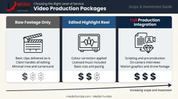 Drone videography deliverable types raw footage versus edited highlight reel versus full production
