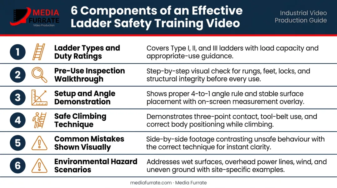 Six essential components of an effective ladder safety training video