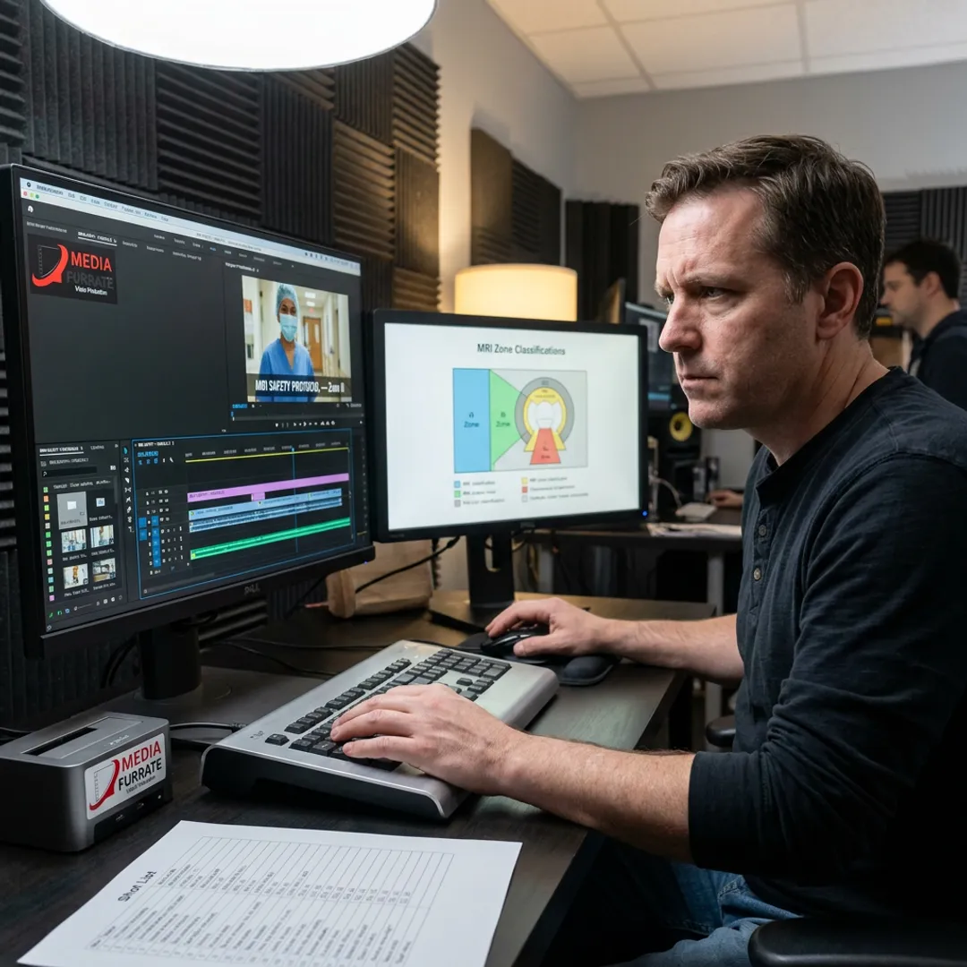 Healthcare training video editing process