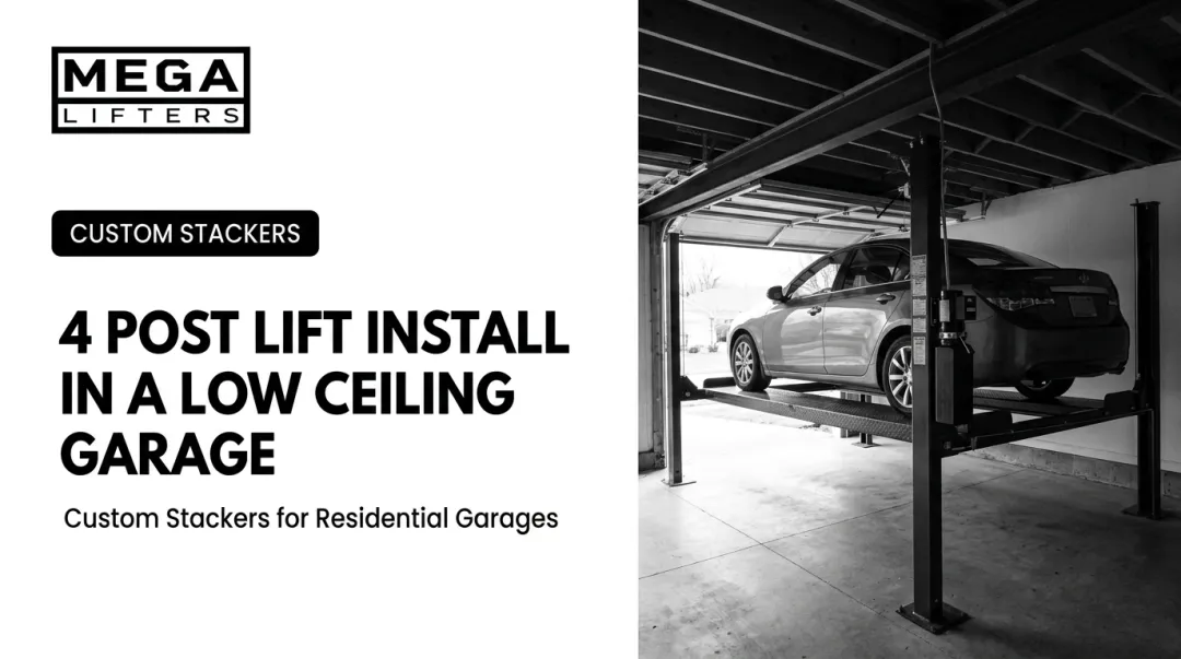4 Post Lift Install in a Low Ceiling Garage