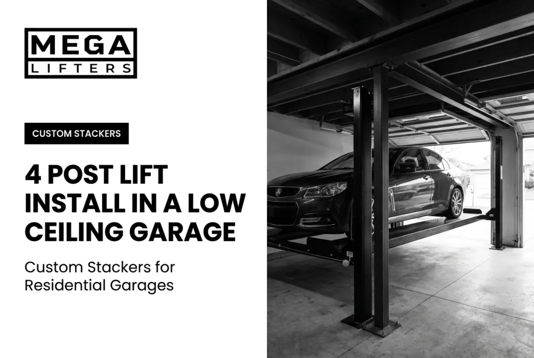 4 Post Lift Install in a Low Ceiling Garage