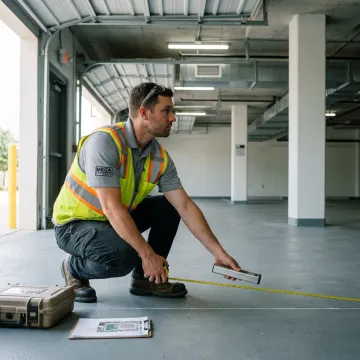 Installer measuring space for a car lift