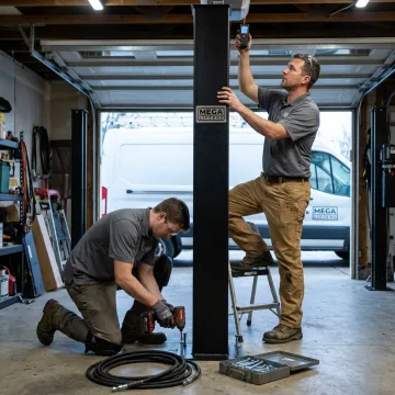 Custom car lift installation process