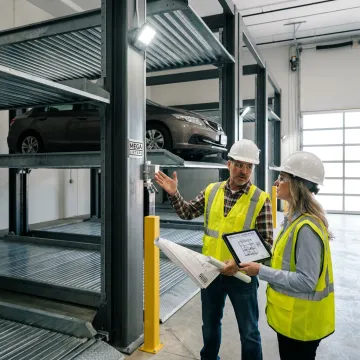 Team planning a custom car lift installation
