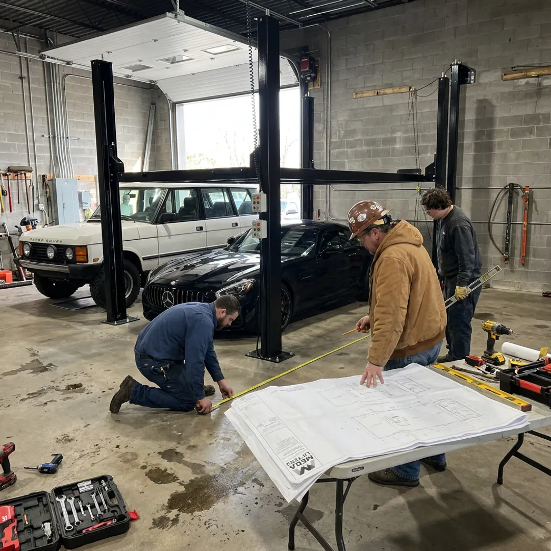 Parking lift installation planning