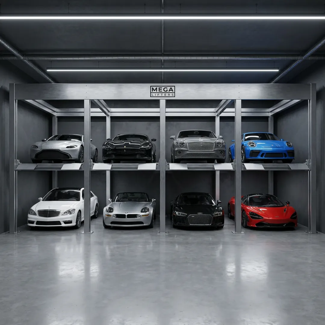 Underground car parking lift for vehicle storage