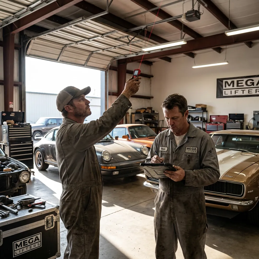 Custom garage car lift installation planning