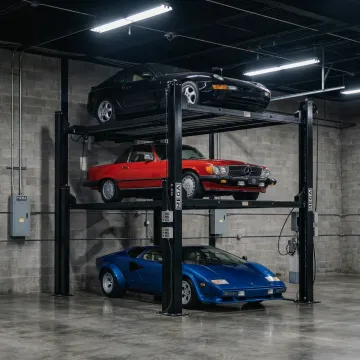 Subterranean parking lift in an underground garage