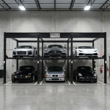 Automatic vehicle stacking system in a garage