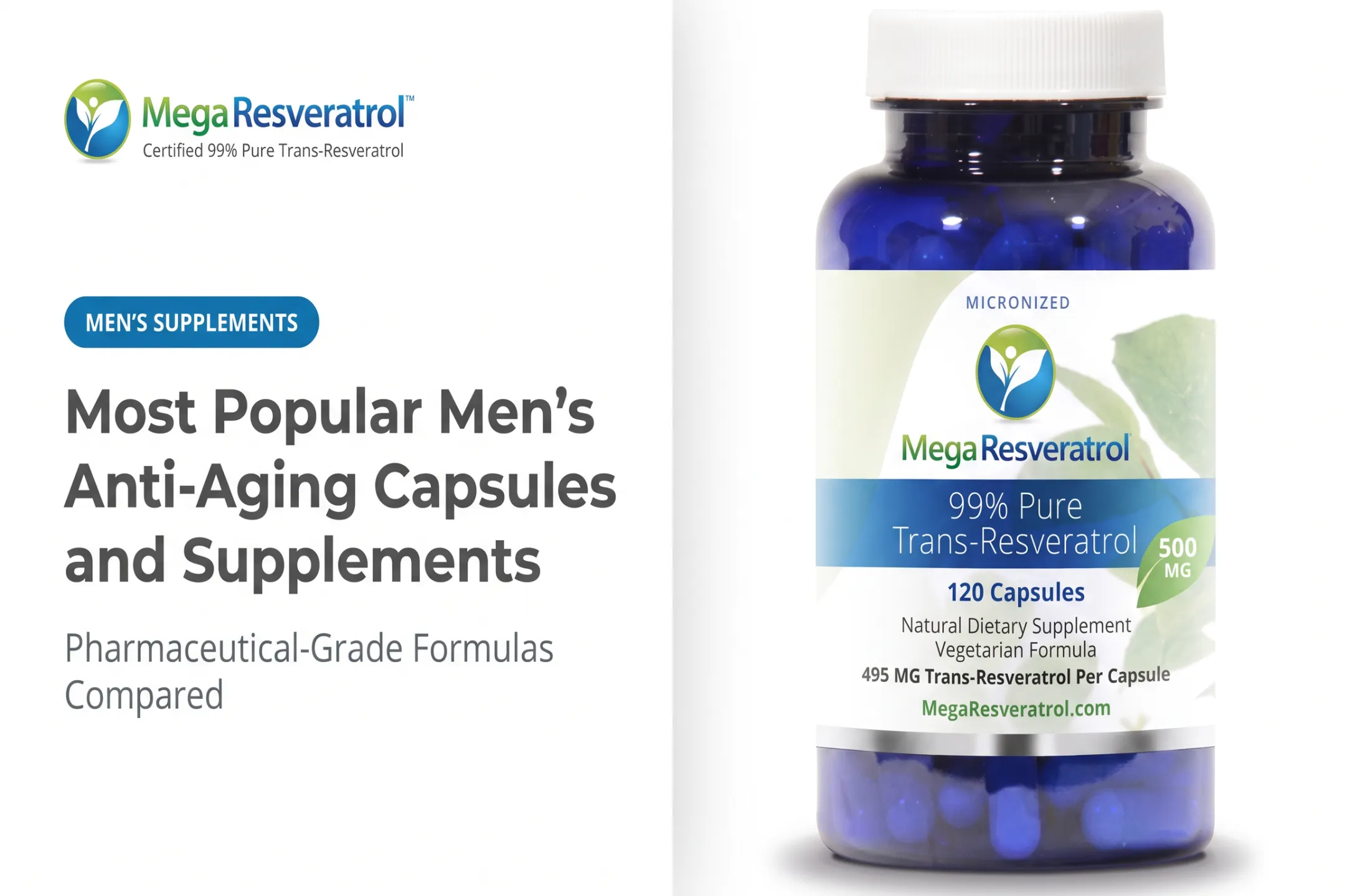 Most Popular Men's Anti-Aging Capsules and Supplements