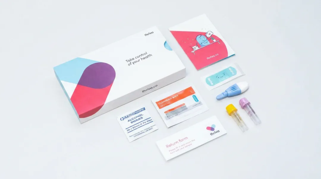 At-home health test kit fingerprick blood sample collection process