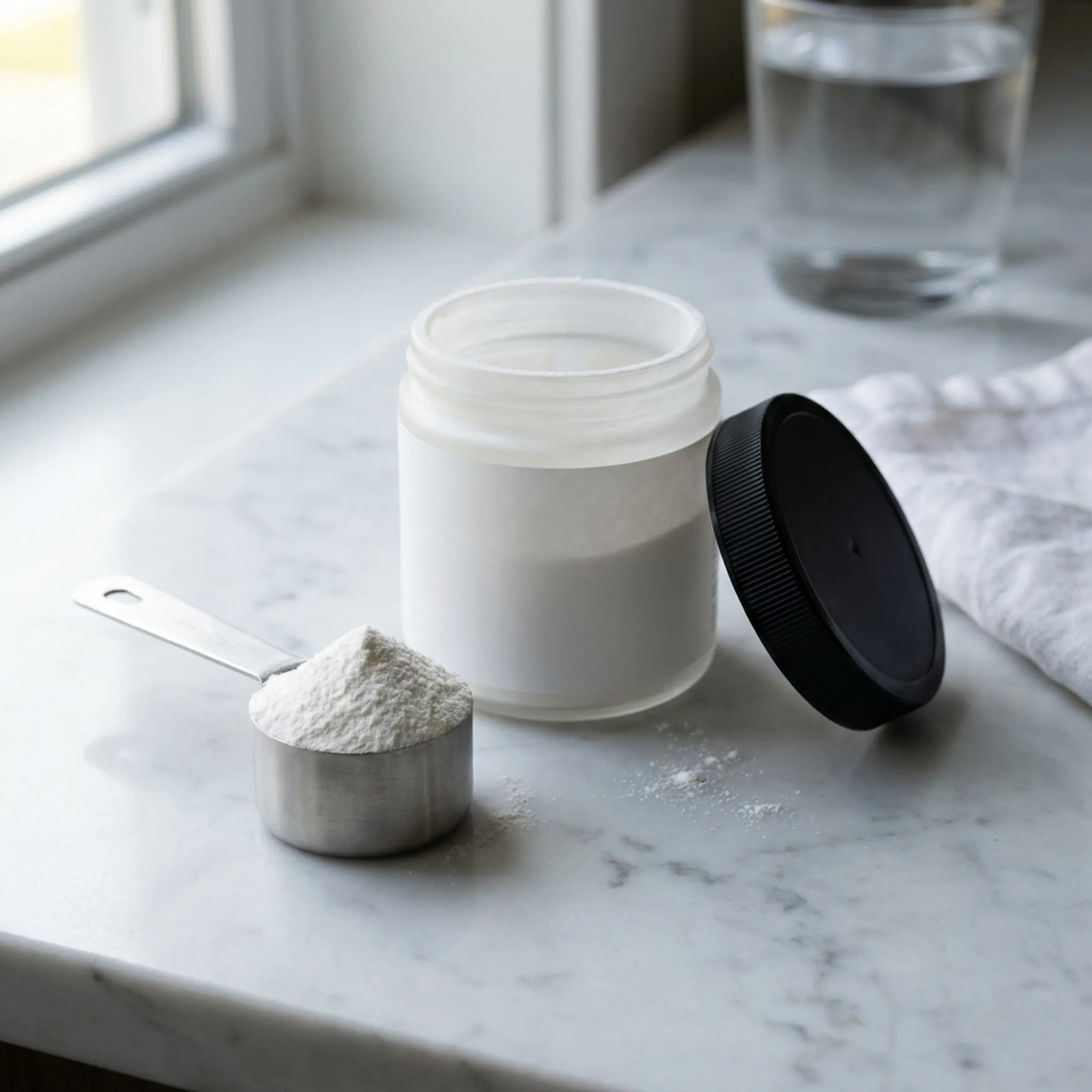 NMN powder measured with a scoop