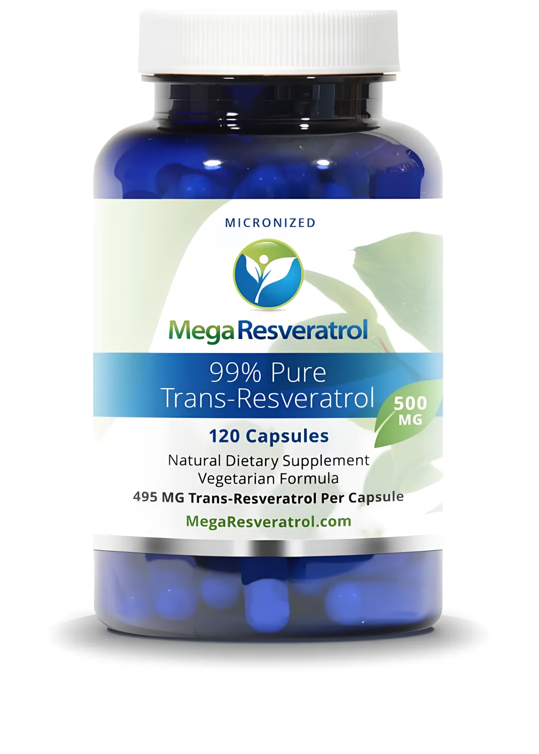 Mega Resveratrol® 99%, 500 mg Vegetarian Capsules