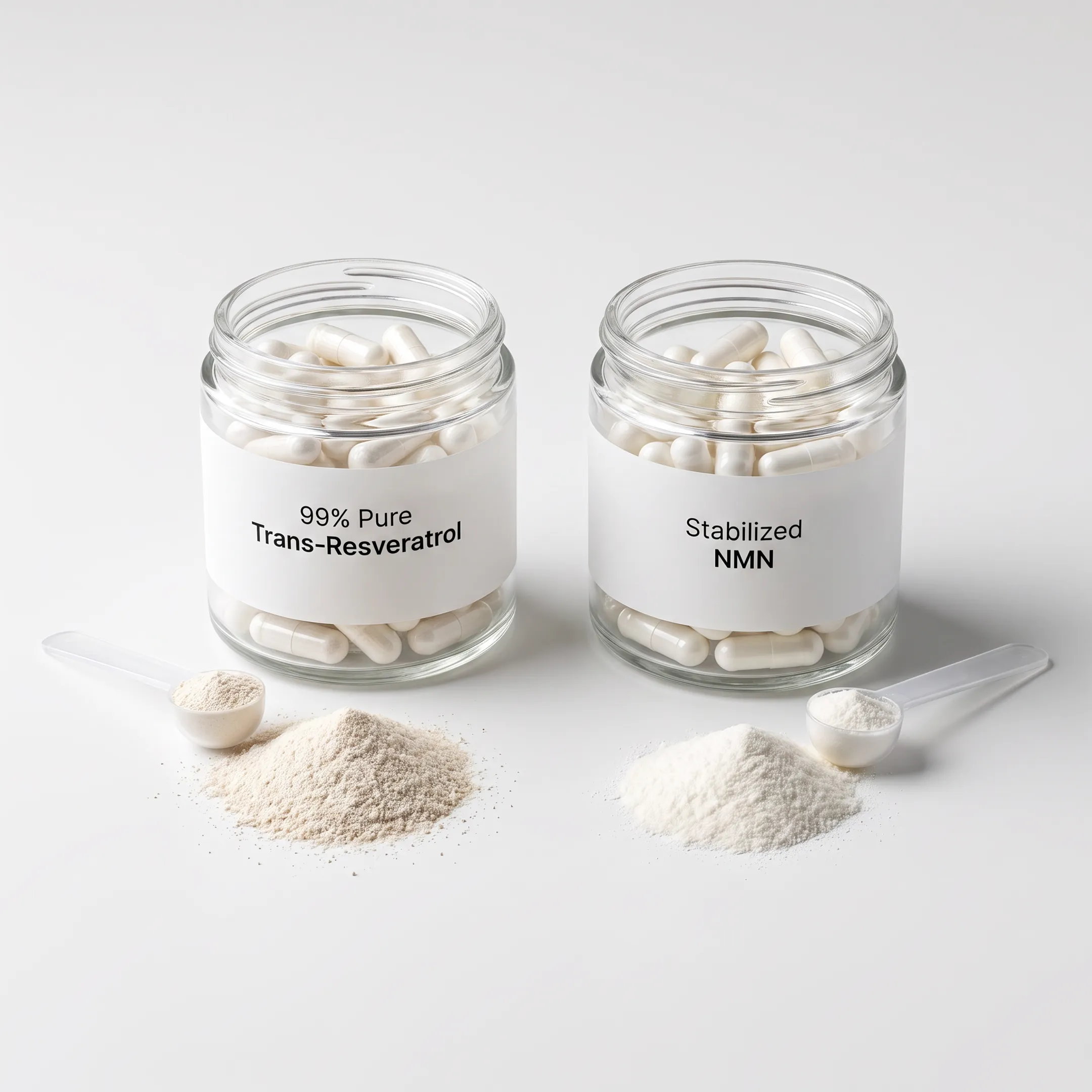 High-purity NMN and resveratrol supplement products
