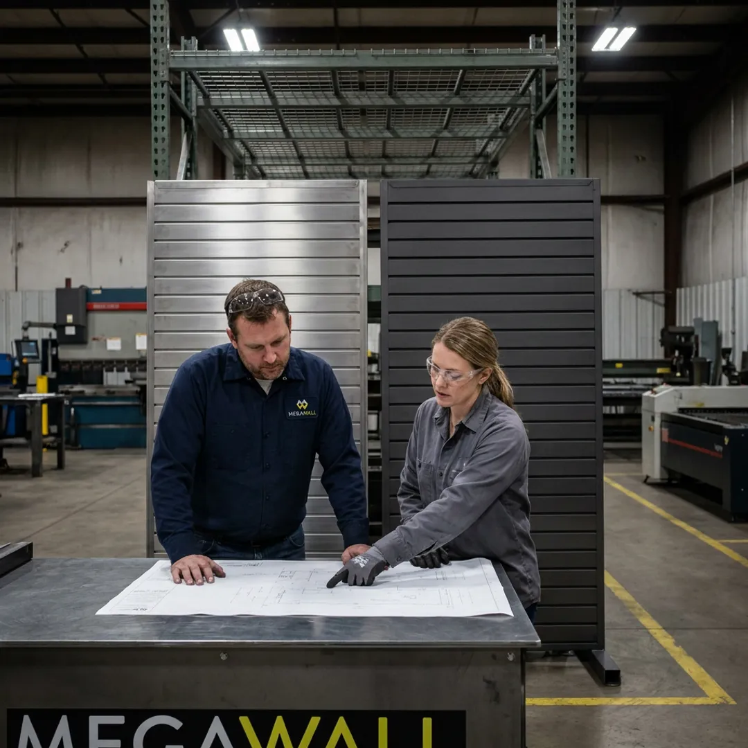 Metal fabrication process for retail displays