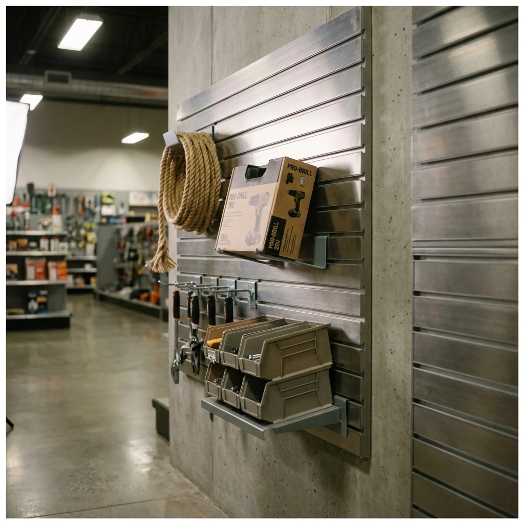 Hardware store shelving display