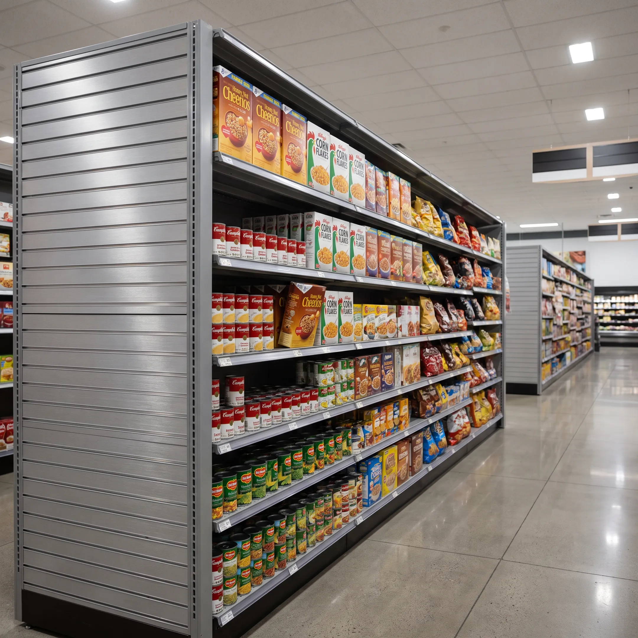 Grocery supermarket shelving display