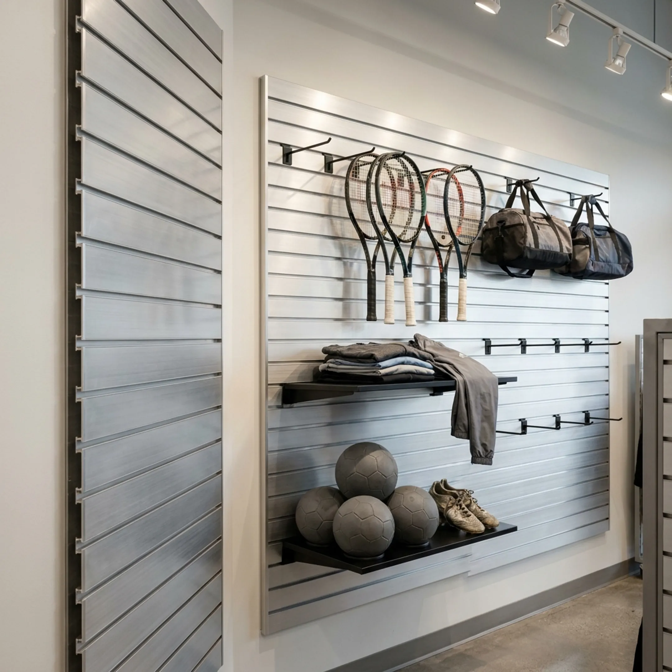 Sporting goods slatwall display
