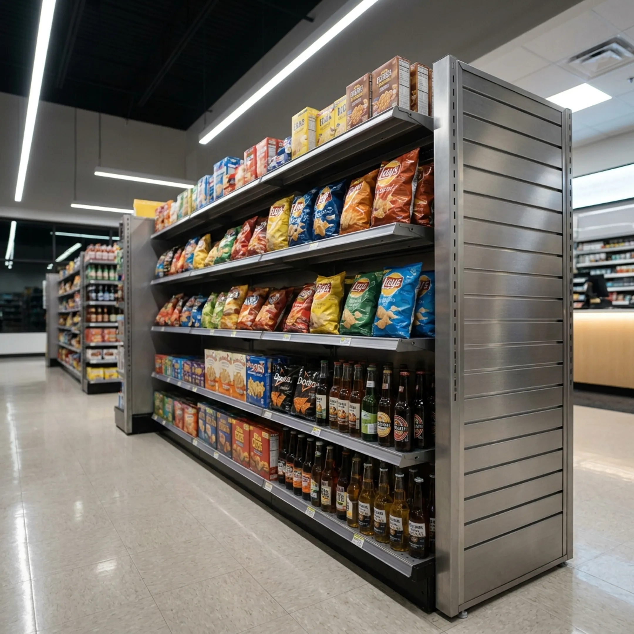 Convenience store shelving display