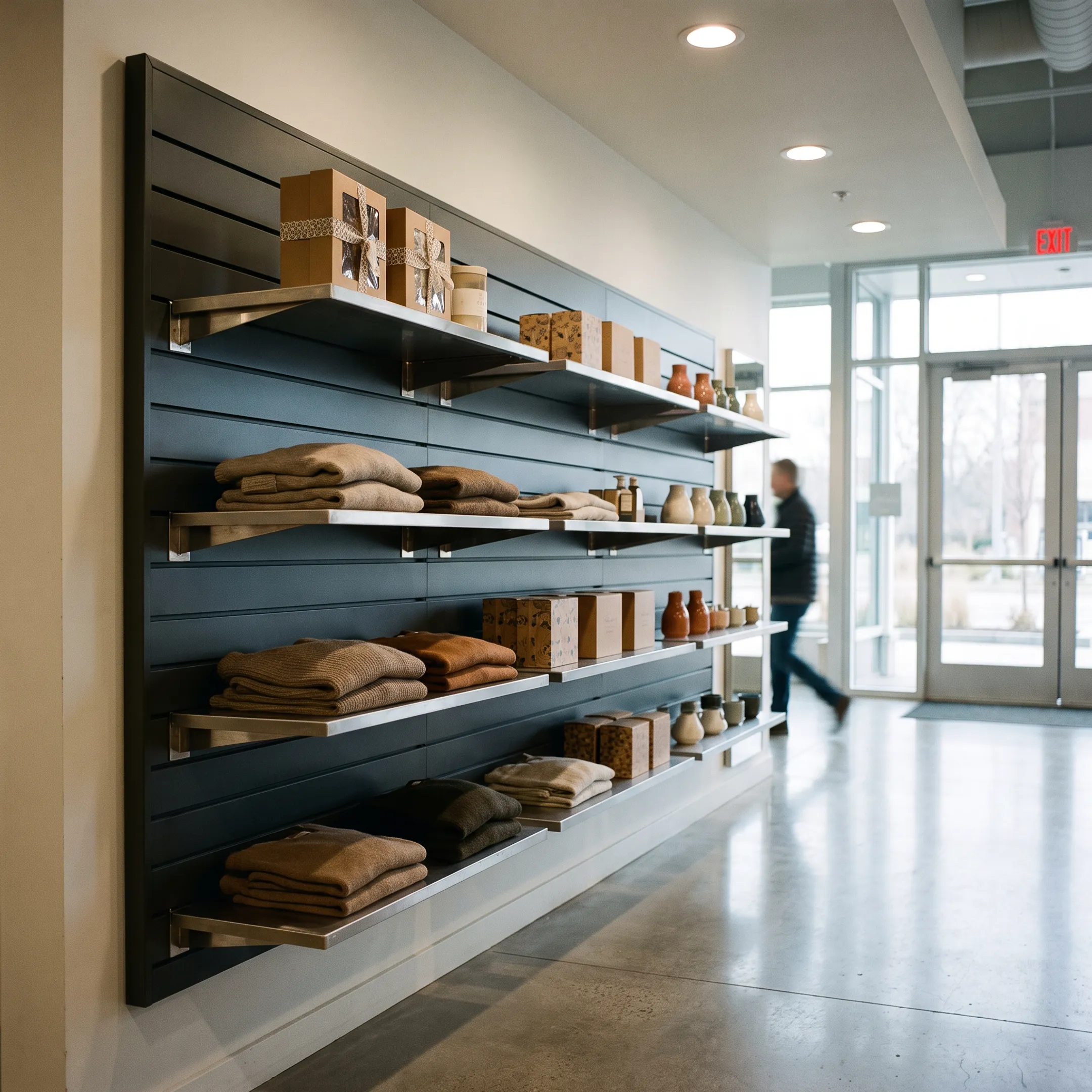 Seasonal retail display shelving