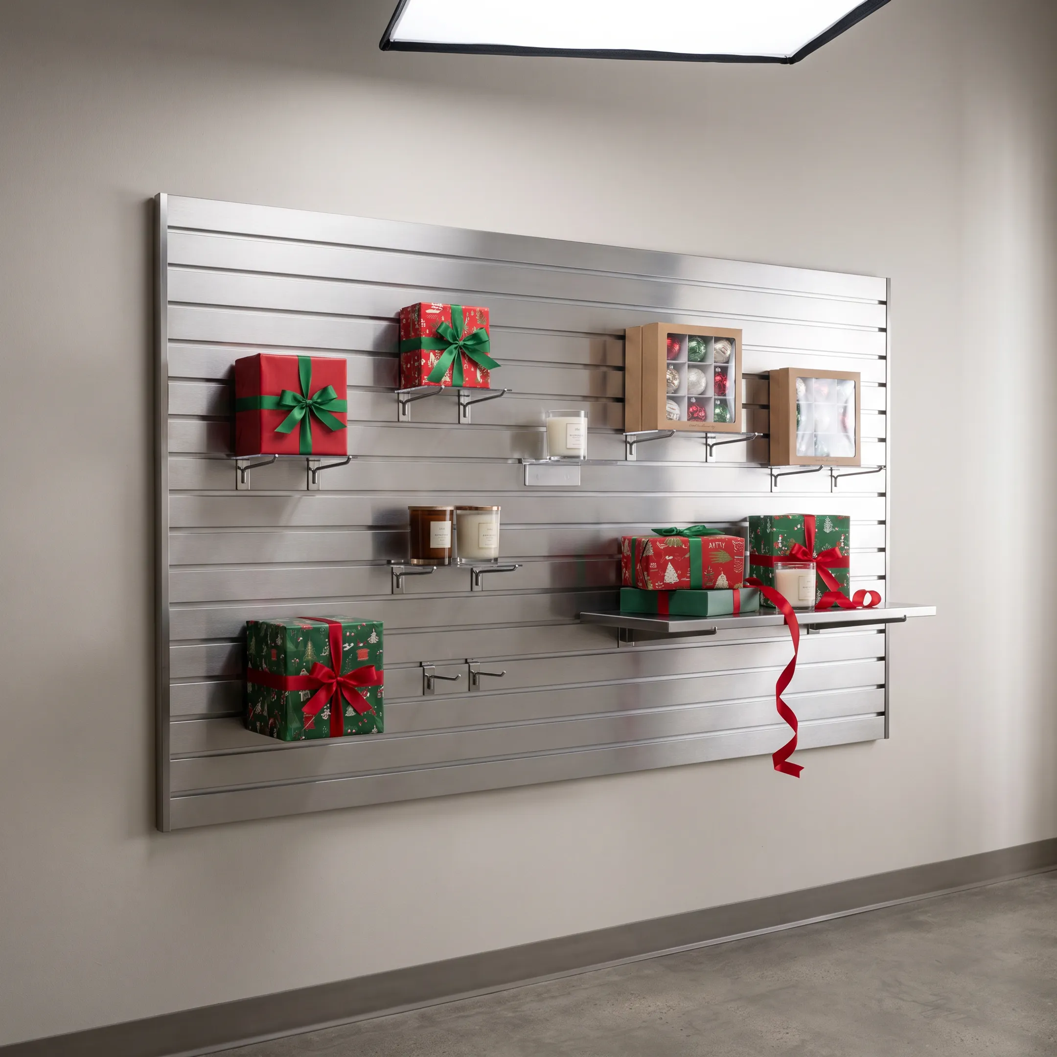 Seasonal merchandise display shelving