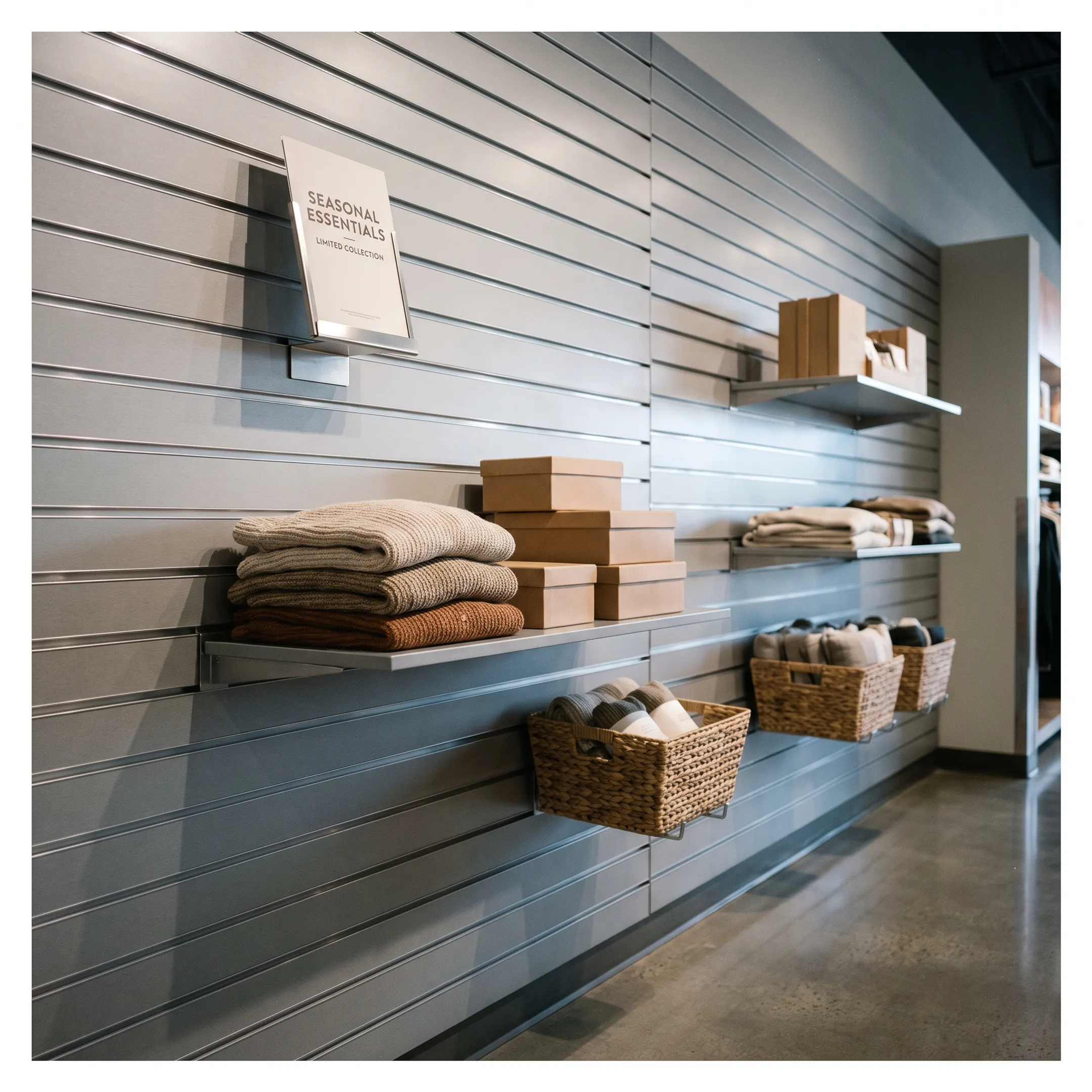 Seasonal merchandise retail shelving display