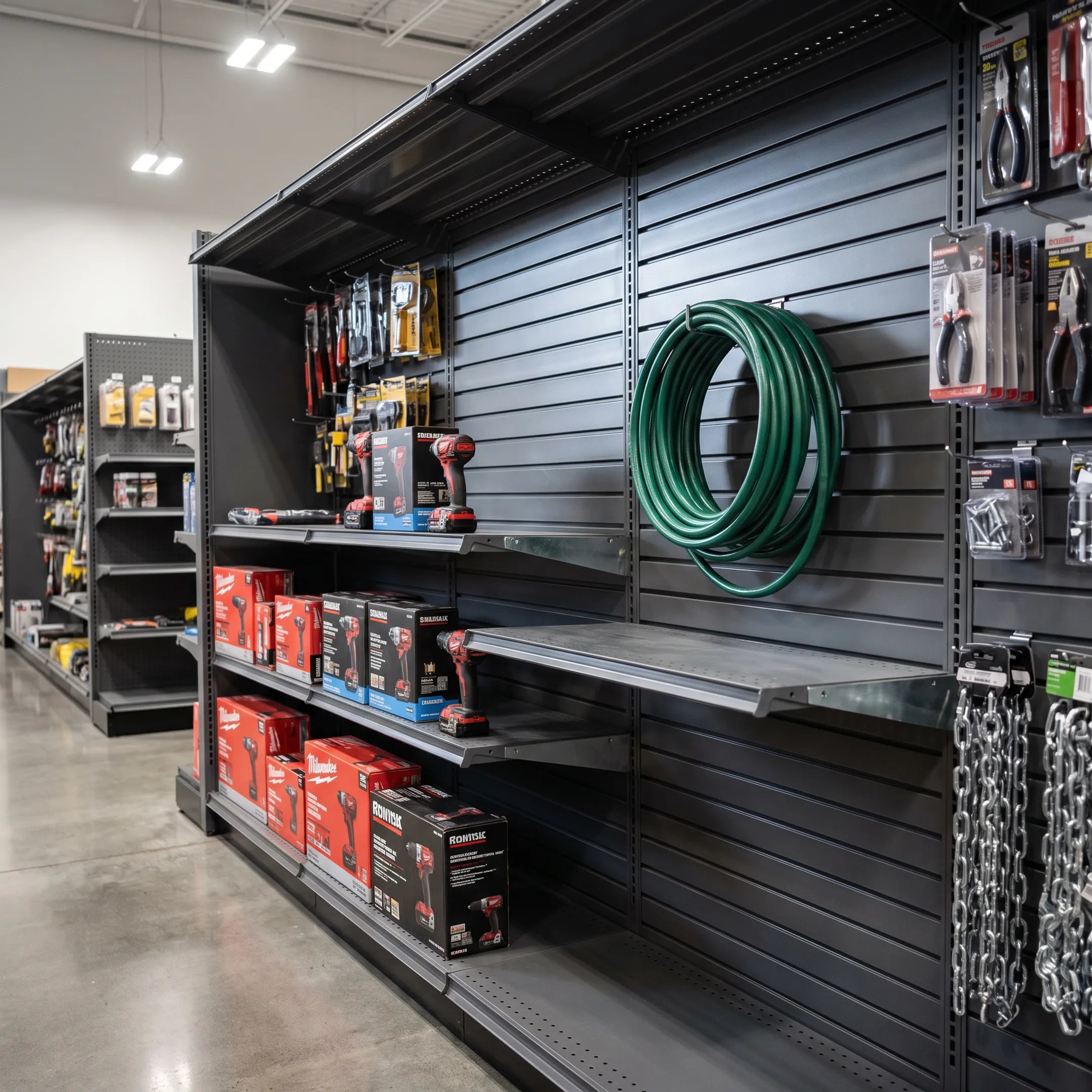 Hardware store shelving display