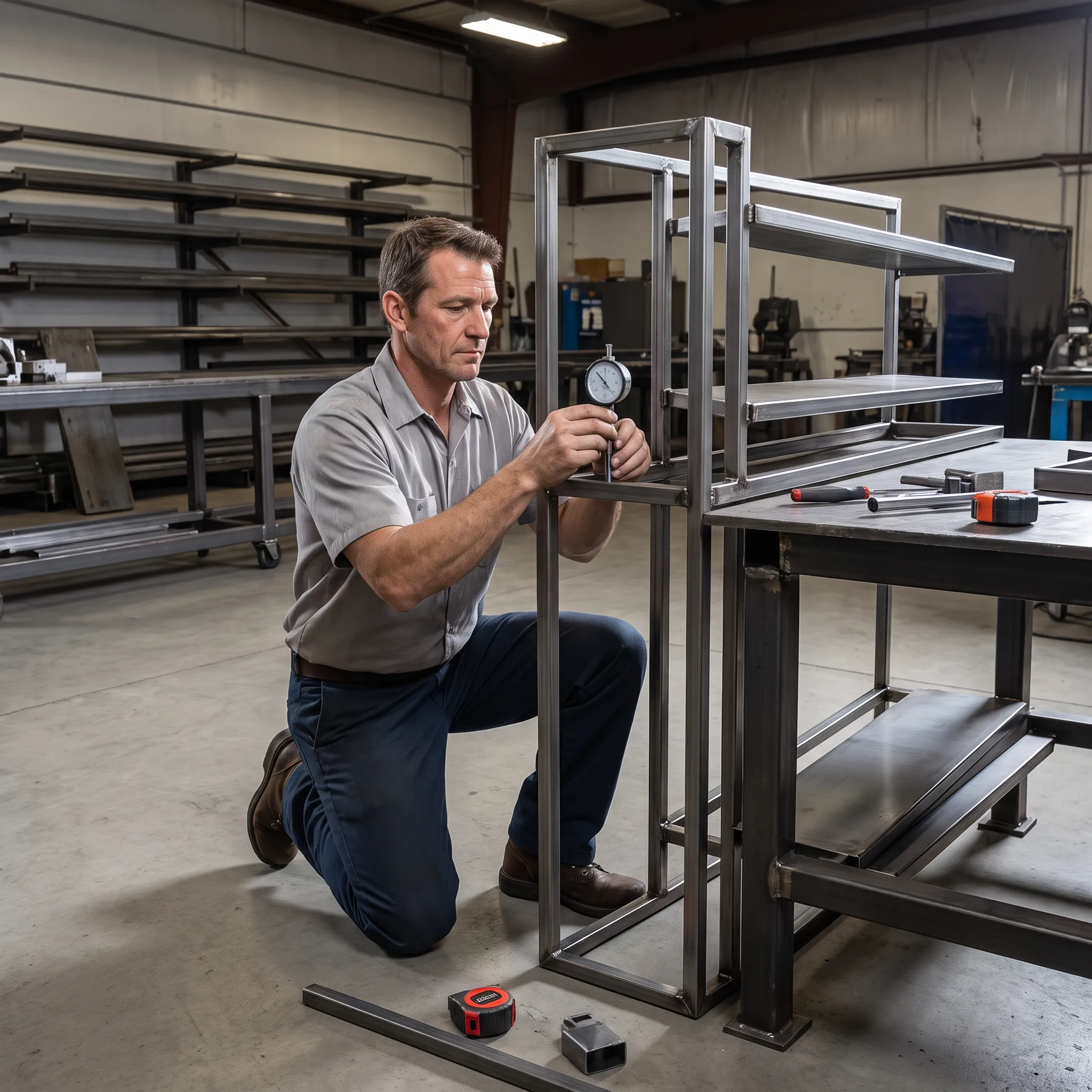 Steel fixture fabrication for retail