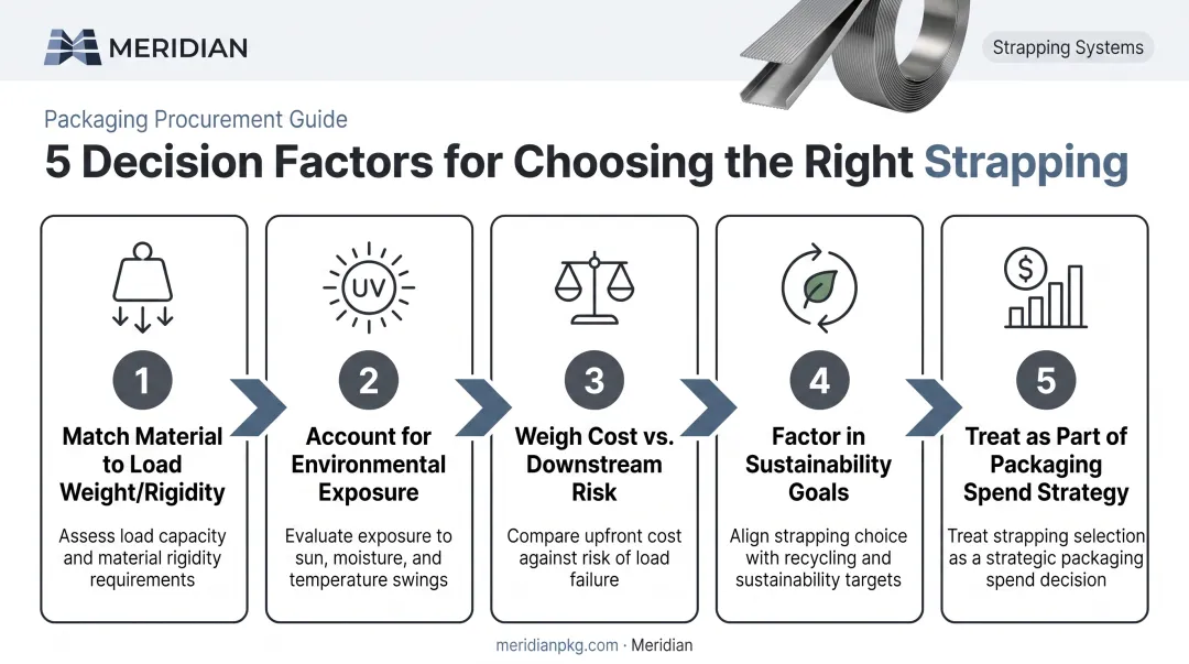 5-factor strapping material selection process for procurement buyers