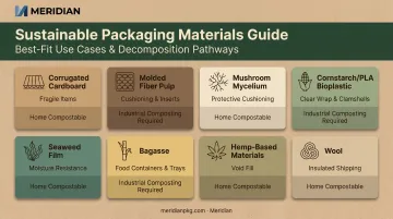 Comparison of eight biodegradable packaging materials by use case and durability